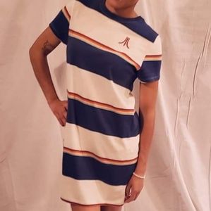 Junk Food Rainbow Stripe T-shirt Dress